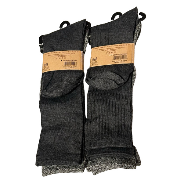 Clear Creek Woman’s Gray Knee High 4 Pairs Size 5-9 - Picture 2 of 4